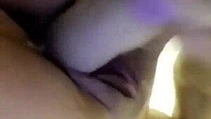 Slutty girl with big tits intensely masturbates huge dildo in wet bath, squirting wildly