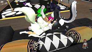 Daydreamer0581, Foxo, And Asha Engage In Birthday Orgy At Night Club