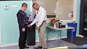 Straight black guy tries first gay blowjob in class