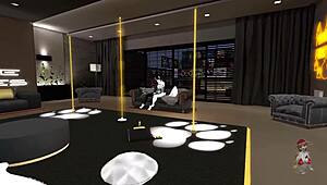 Furry nightclub party with group sex and dancing