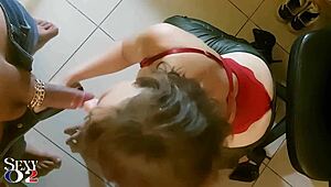 French amateur in lingerie