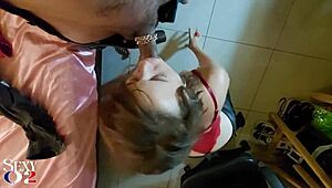 French amateur in lingerie