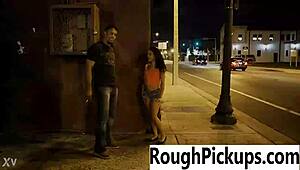 Hardcore encounter with a street pickup woman in a casual setting