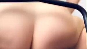 Riding big dildo, CREAMING on it, yum yum part 2