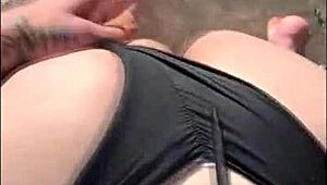 milf camila sucks cock outdoors at crowded waterfall 😏