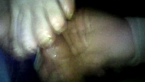 Intense Footjob Cumshot with BBW Wife