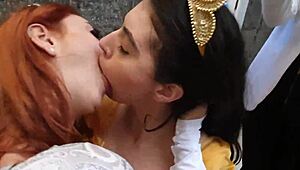 Princess production delivers hot magical lesbian kisses