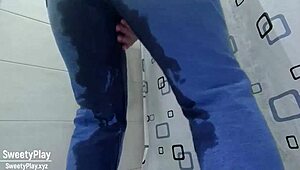 Fat BBW Milf Desperately Pees, Wetting Her Jeans In Homemade Amateur Video