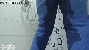 Fat BBW Milf Desperately Pees, Wetting Her Jeans In Homemade Amateur Video