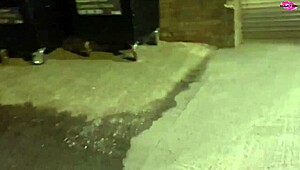 Nasty Street Girl Rips Clothes And Strips Shaved Pussy In Dumpster!