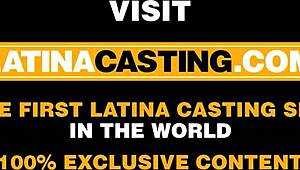 curly redhead latina thrilled for first anal casting