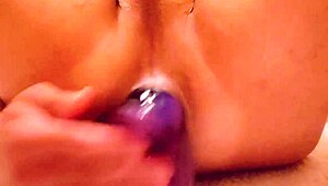 I plumb tranny prostate with dildo in stockings