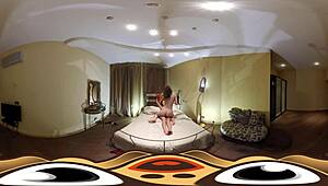 Hot lesbians dive into a bdsm scene in vr.