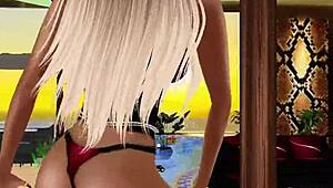 Watch this 3D stripper rip her clothes off 😍🔥