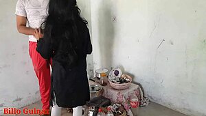 Jija Sali Fucking in Kitchen with Clear Hindi Audio and Dirty Hindi Talk