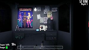 Yo, Five Nights at Fuzzboobs hentai game ep 6, animatronics draining my cock empty! 😈