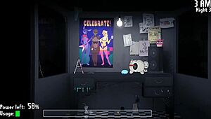 Yo, Five Nights at Fuzzboobs hentai game ep 6, animatronics draining my cock empty! 😈