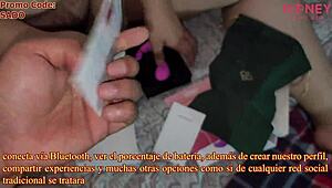 he controls her vibrator with his phone, fucking her ass deep for a wild ride.