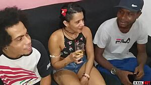 Amateur couple explores anal and interracial sex with big black cock