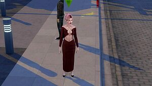 Nerdy virgin girl must fuck for the job in 3d hentai!