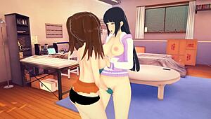 Diane and Hinata in intense lesbian hentai