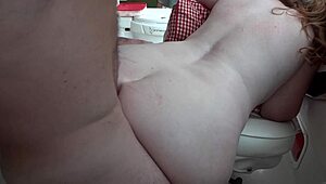 Curvy Redhead Locks Her Lips on Some Cock