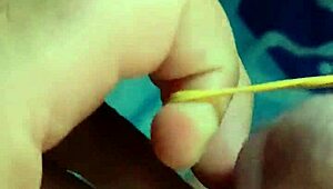 IFOSLAVE PLAYING WITH RUBBER BANDS
