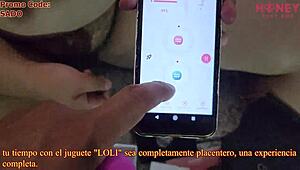 he controls her vibrator with his phone, fucking her ass deep for a wild ride.