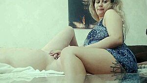 Soft dick grows hard with sexy white nails handjob