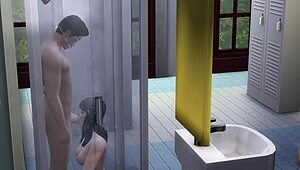 blowjob in a public toilet with anime hentai vibes 🛁🚽