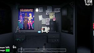 Yo, Five Nights at Fuzzboobs hentai game ep 6, animatronics draining my cock empty! 😈