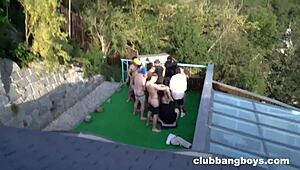 Who's Joining the Tasty Rooftop Bareback Party?