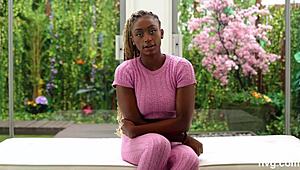 Splendida mora scopata interrazziale