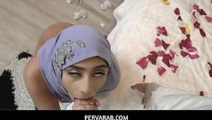 violet myers teases with hijab in pov arab teen scene
