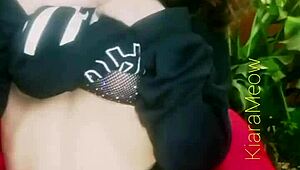 Kiarameow uses dildo and toys for deepthroat blowjob in webcam bdsm session with slave elements