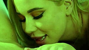 Kayley and Savannah Share Passionate Lesbian Licks on Massage Table