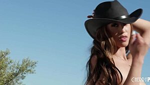 Alexia Anders rides Charles Dera cowgirl after deepthroat!