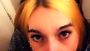 Adorable shemale princess craves oral pleasure on her knees