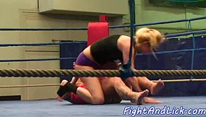 Amateur European Lesbians Tribbing, Wrestling, and Spanking