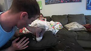 Adoring my neighbor's perfect pink soles with licks and kisses.