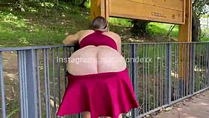 Watch Sara Blonde Undress In Public Park