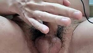 Masturbating with a Twisted Electric Sounding Toy for Intense Korean Solo Cumshot