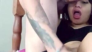 Sweet shemale MiahGenesis from USA craves a hard dick deep in her ass