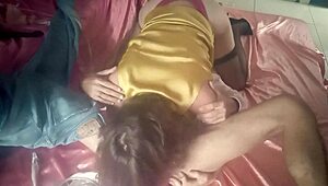 i’m obsessed with this french amateur doggystyle fuck in satin lingerie and yellow dress pov.