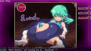 Mage Kanade's Futanari Dungeon Level 1 Features Handjob Scenes in Ero Gameovers.