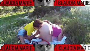 Fat Curvy Woman Eats Pussy Cookies and Gets Water Bottle in Ass