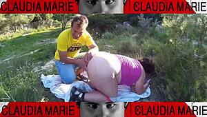 Fat Curvy Woman Eats Pussy Cookies and Gets Water Bottle in Ass