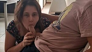 Brazilian beauty gives deepthroat blowjob in hospital