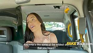 Australian Brunette Reality Star Gives Backseat Blowjob for Taxi Fare