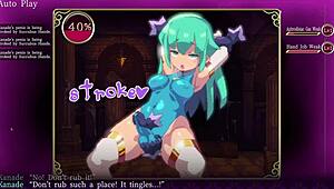 Mage Kanade's Futanari Dungeon Level 1 Features Handjob Scenes in Ero Gameovers.